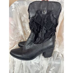 Milwaukee Performance MBL9441 Western Mid-Calf Boot | Black Snake Print & Pony H